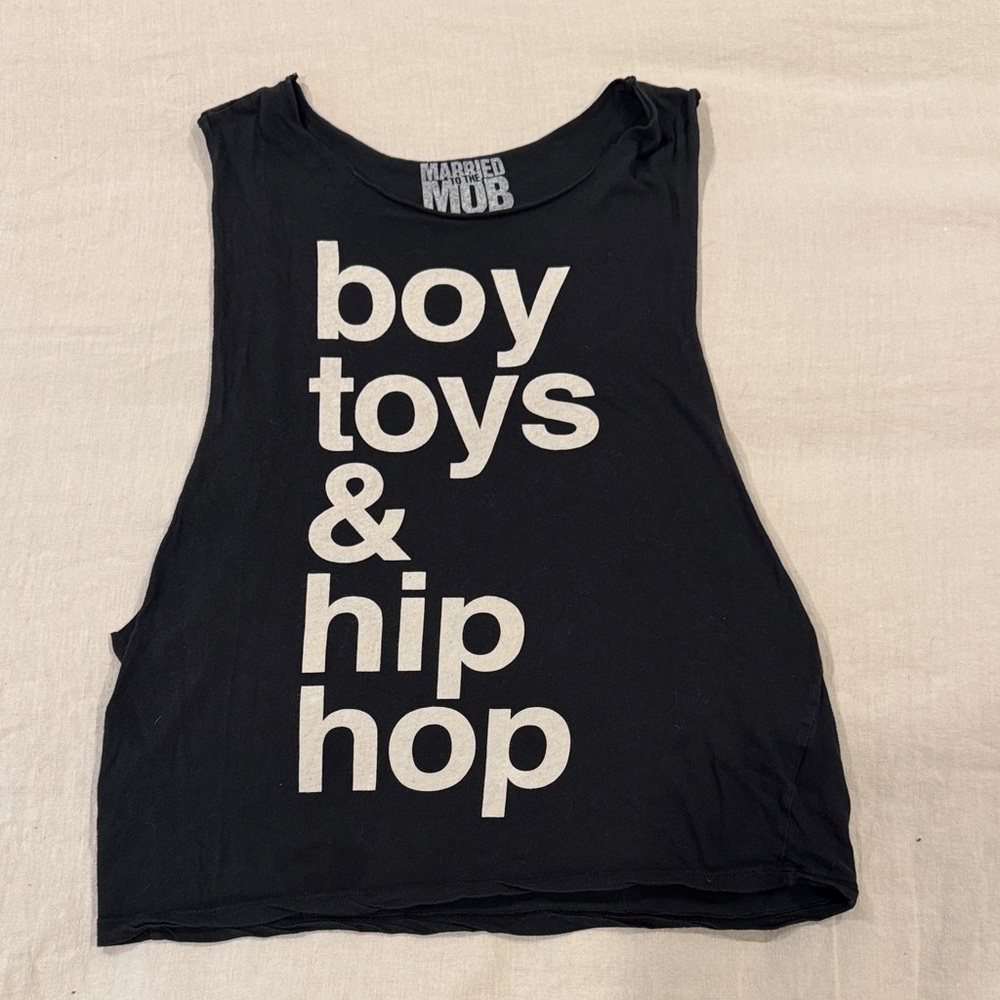 Married to the Mob Black Muscle Tank Top